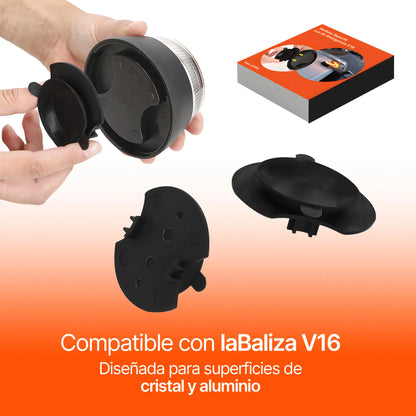 Accesorio para laBaliza V16 | Soporte de ventosa universal para vidrio y aluminio